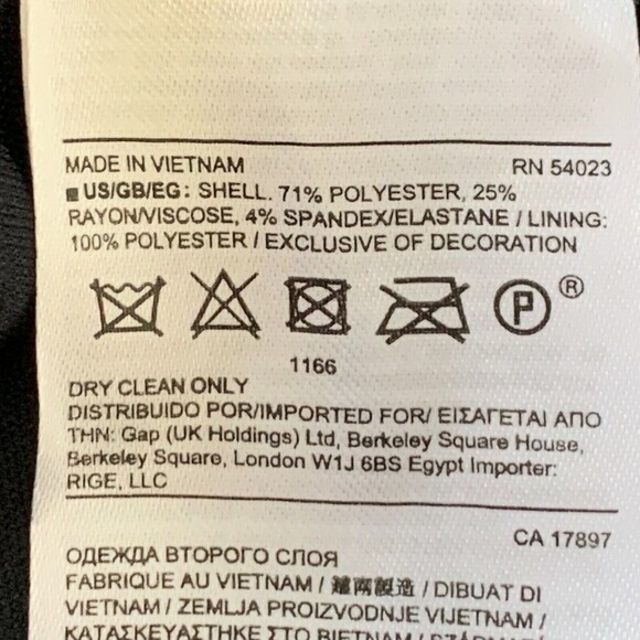 Banana Republic Sleeveless Sheath Dress Women O Navy Faux Leather Front Detail - Picture 12 of 12